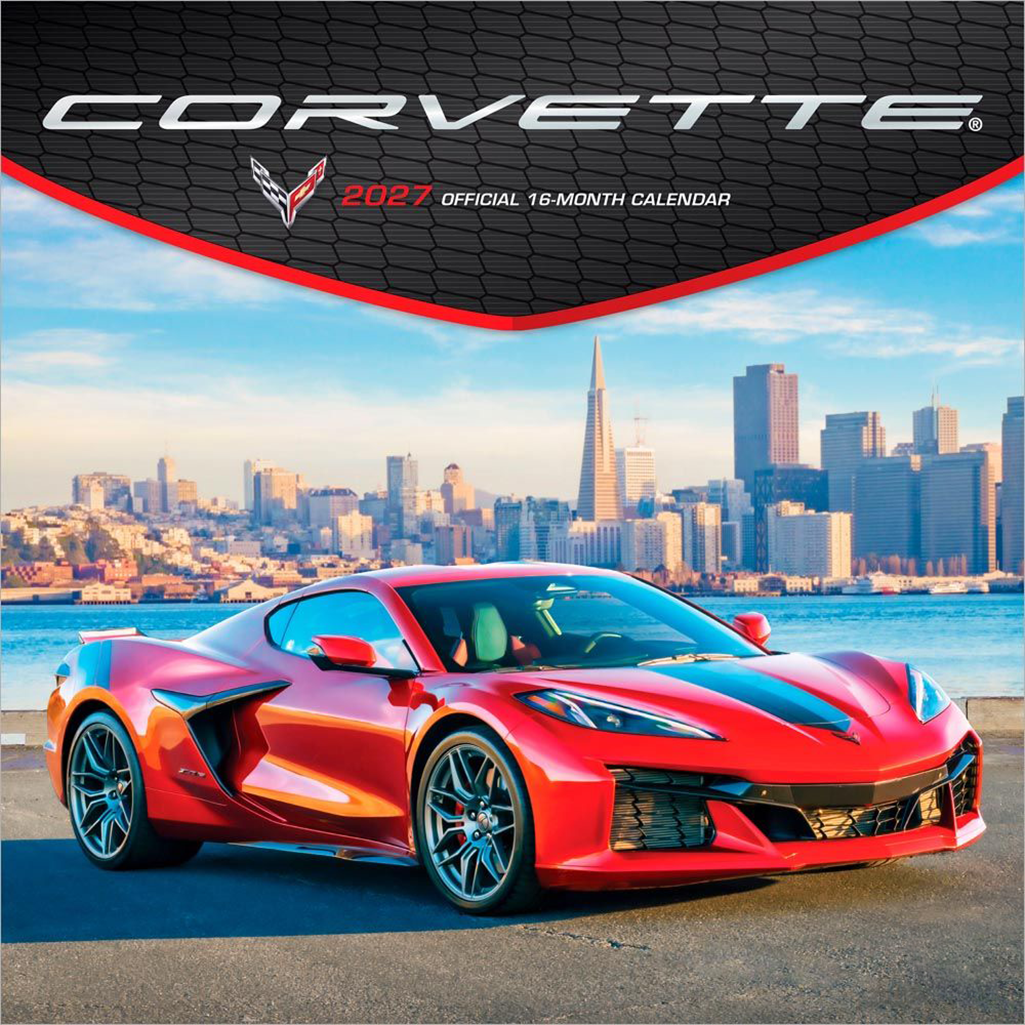 Corvette 2027 16 Month Calendar 12"x 24"