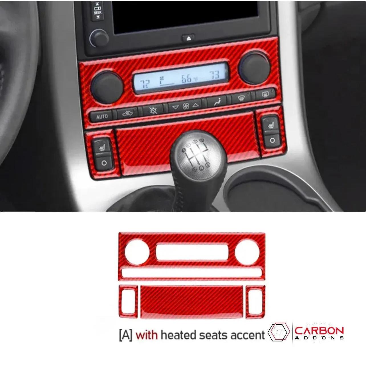 [4pcs] Real Carbon Fiber AC Control Panel Overlay | C6 2005-2013 Corvette - carbonaddons Carbon Fiber Parts, Accessories, Upgrades, Mods