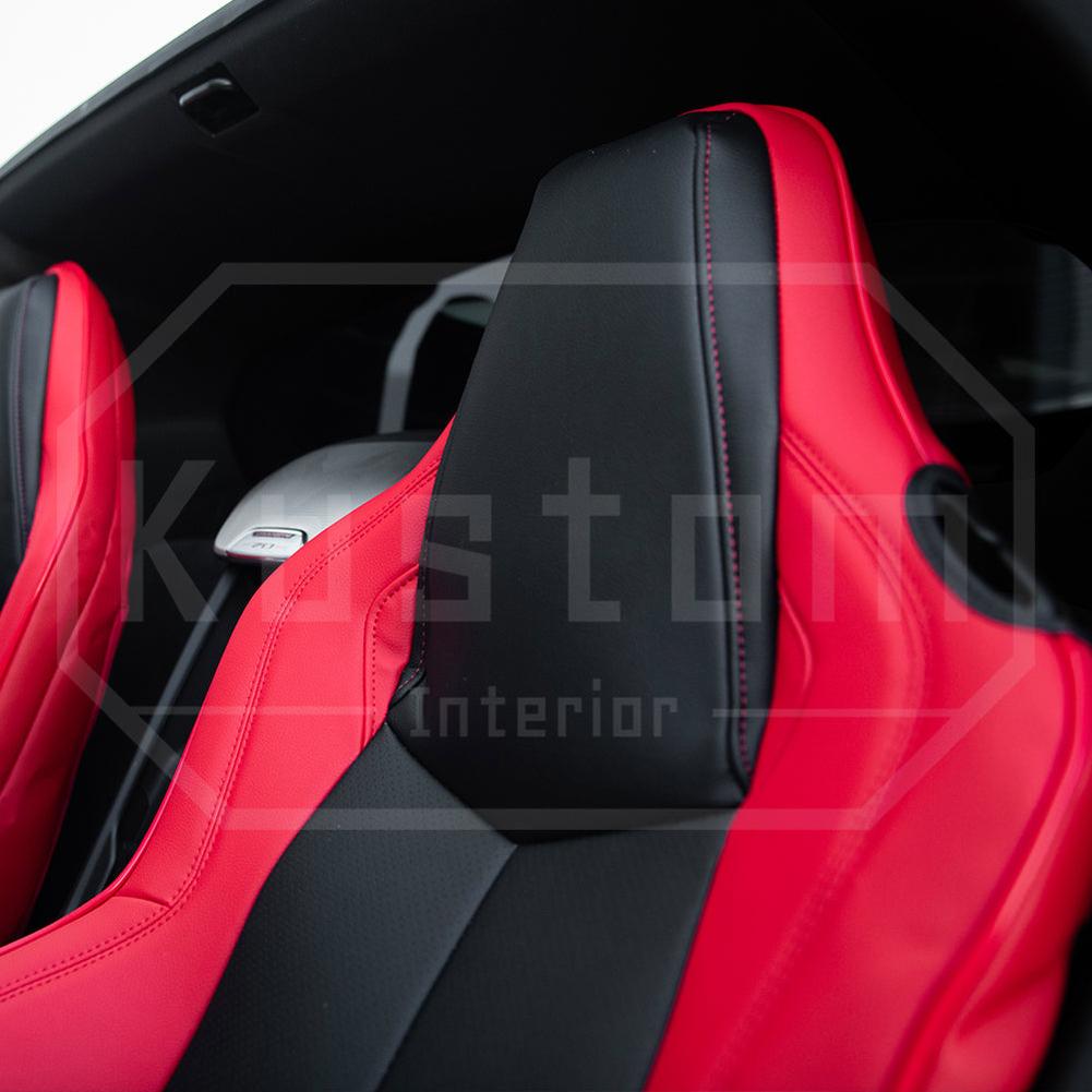 Corvette Custom Leather Seat Covers - GT1 Standard Seats : 2020-2026 C8 Stingray, Z51, Z06