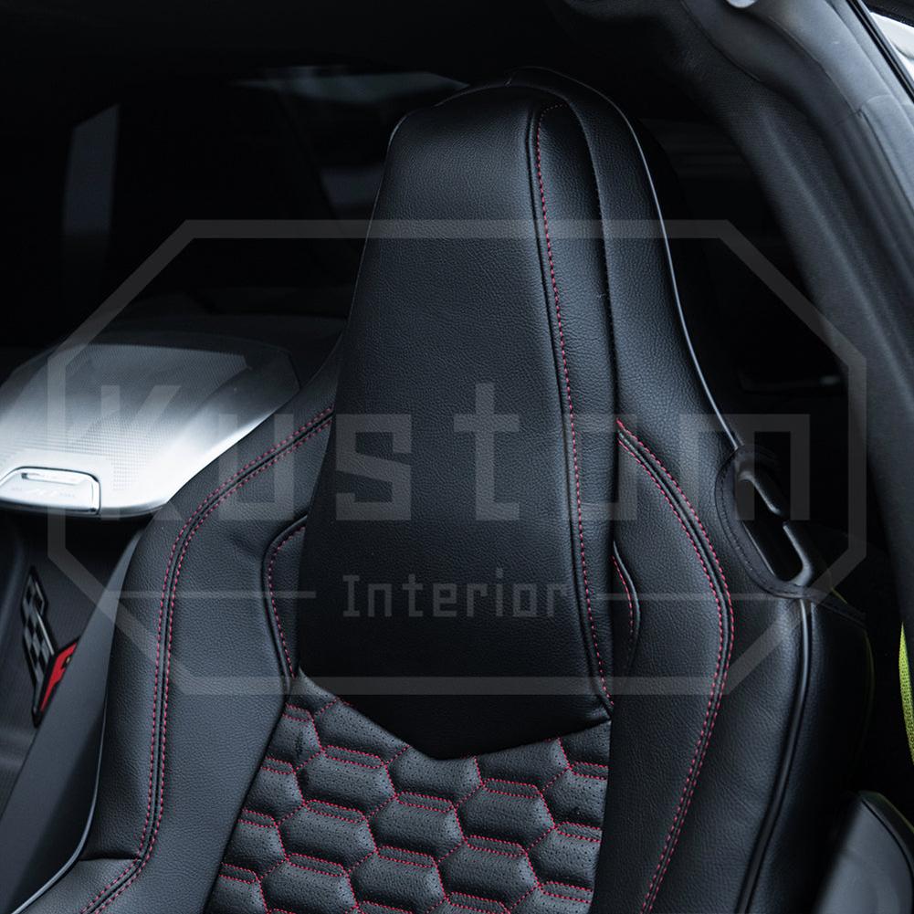 Corvette Custom Leather Seat Covers - GT1 Standard Seats : 2020-2026 C8 Stingray, Z51, Z06