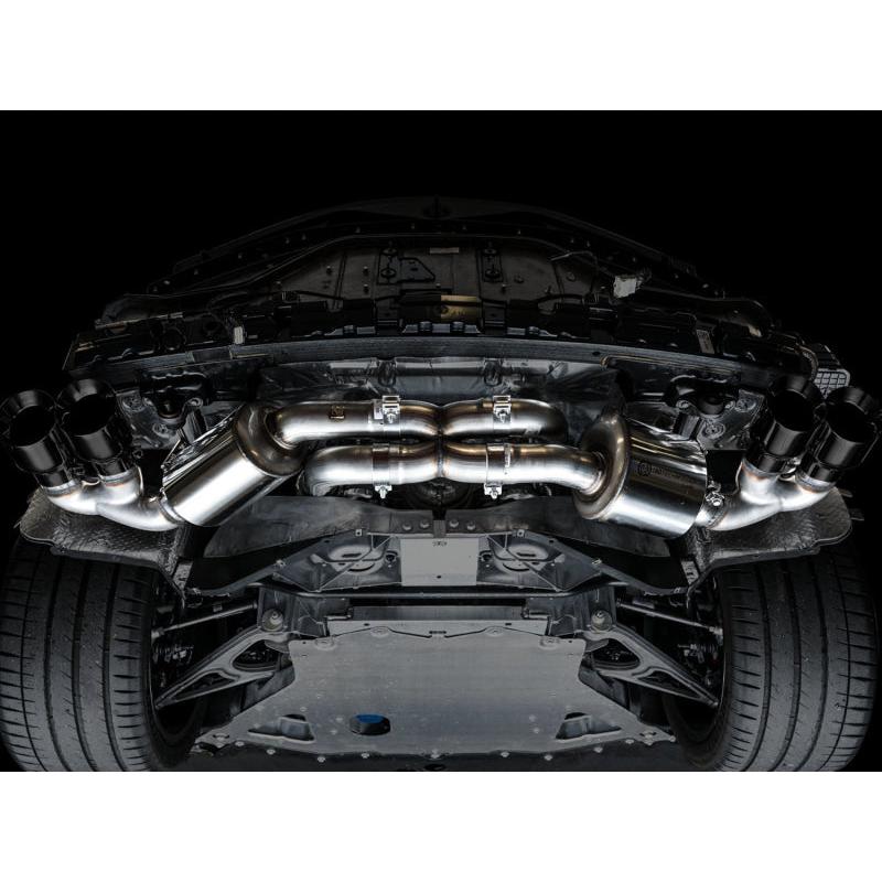 Corvette C8 AWE Tuning Corvette Touring Edition Exhaust - Quad Diamond Black Tips