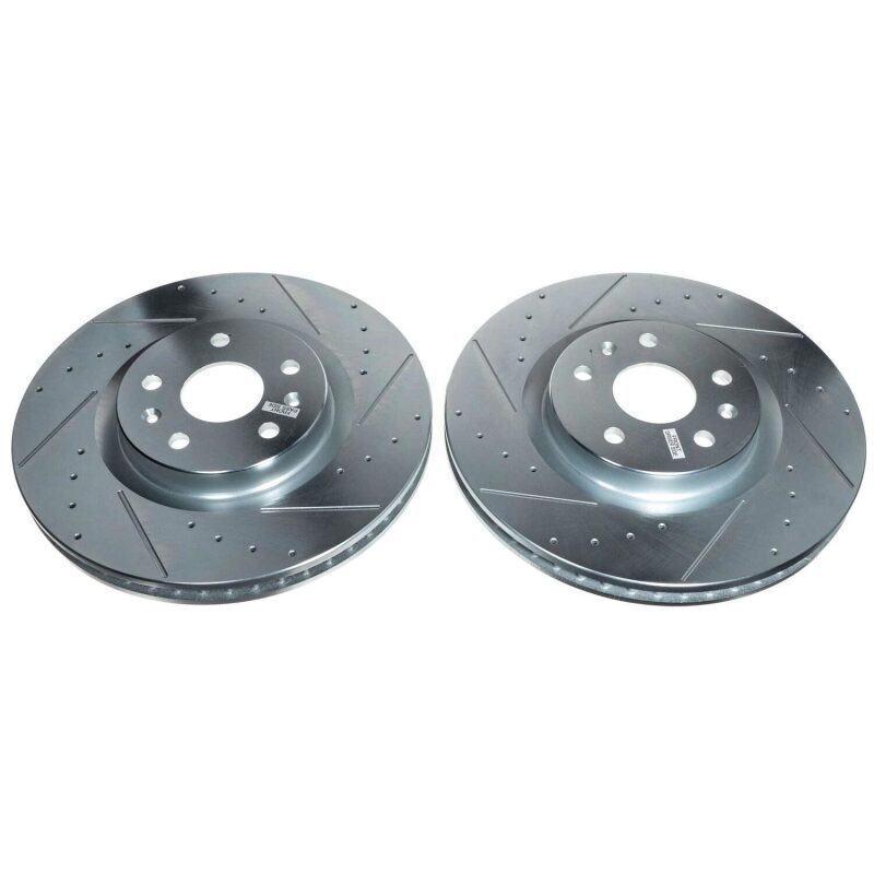 Corvette C8 Power Stop Front Evolution Drilled & Slotted Rotor - Pair Z51 2020-2024