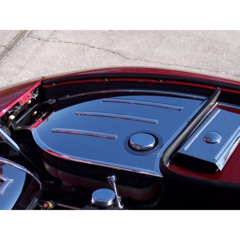 Corvette Inner Fender Covers with Cap Covers 4 Pc. (Set) - Polished Stainless Steel : 1997-2004 C5 & Z06