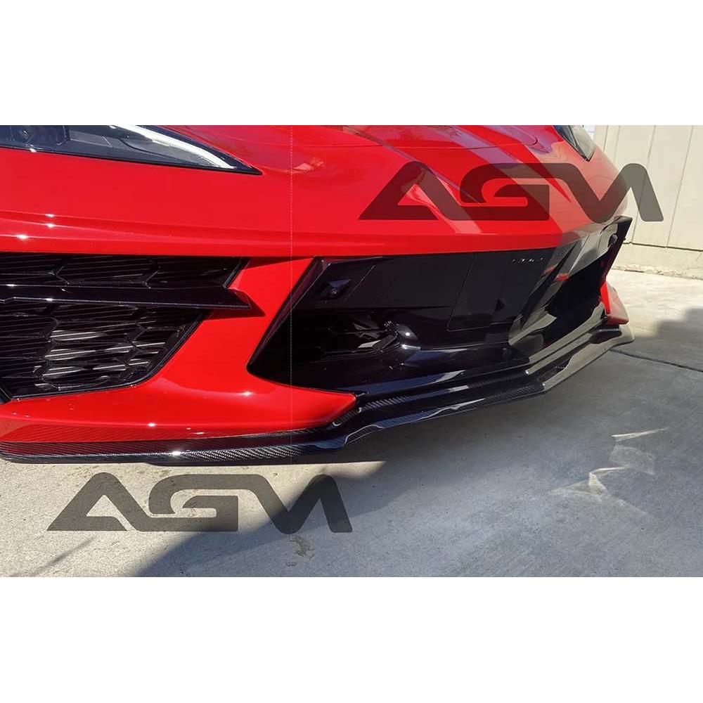 C8 Corvette AGM Corvette Visible Carbon Fiber ULTRA Front Splitter