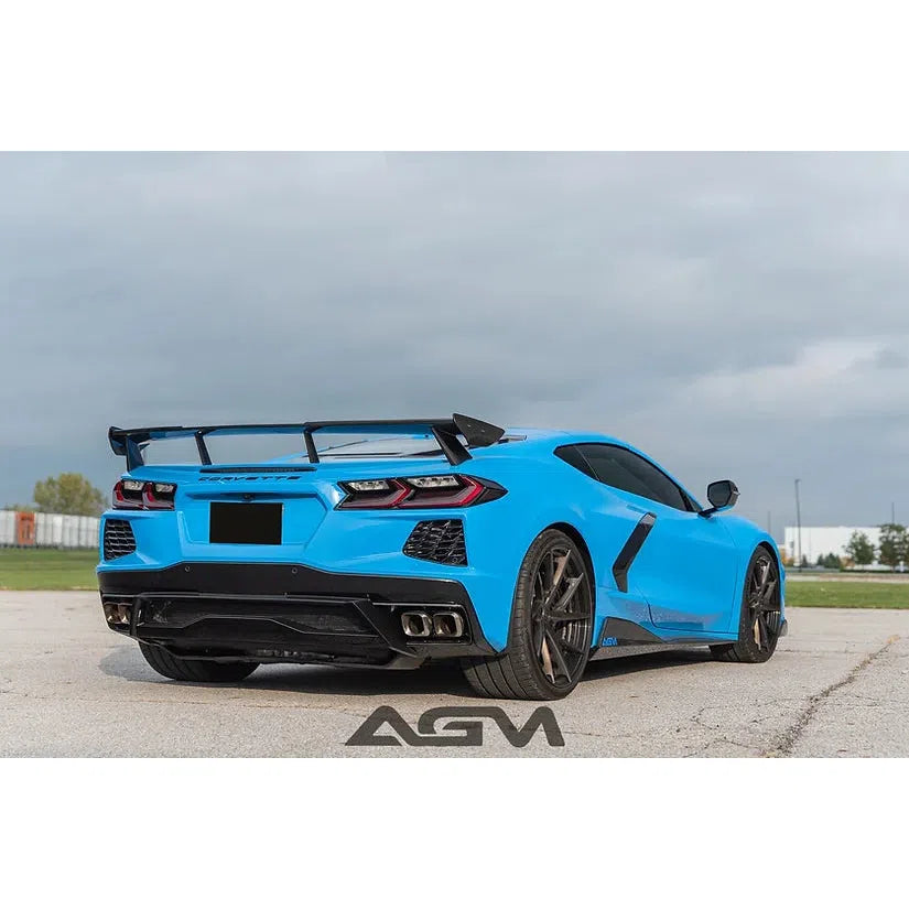 C8 Corvette AGM Visible Carbon Fiber High Wing Spoiler