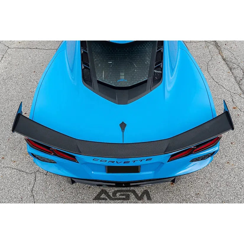 C8 Corvette AGM Visible Carbon Fiber High Wing Spoiler