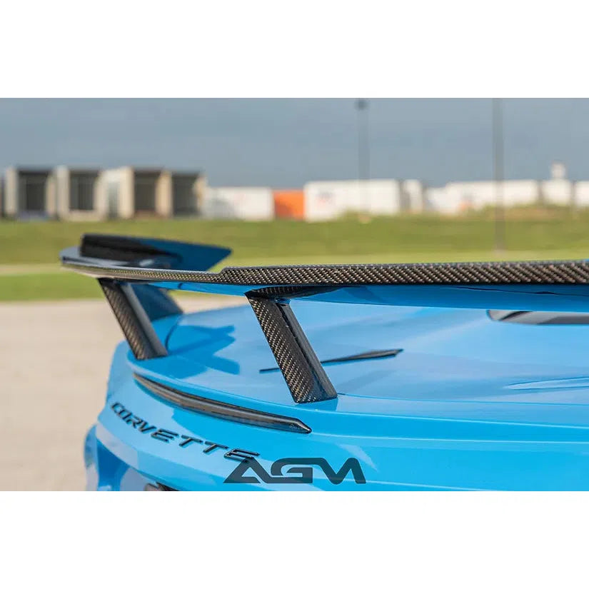 C8 Corvette AGM Visible Carbon Fiber High Wing Spoiler