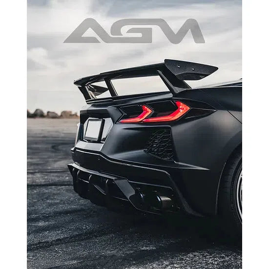 C8 Corvette AGM Visible Carbon Fiber High Wing Spoiler