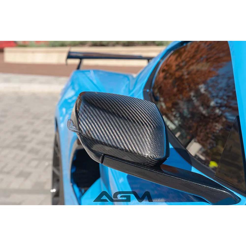 C8 Corvette AGM Carbon Fiber Mirror Caps