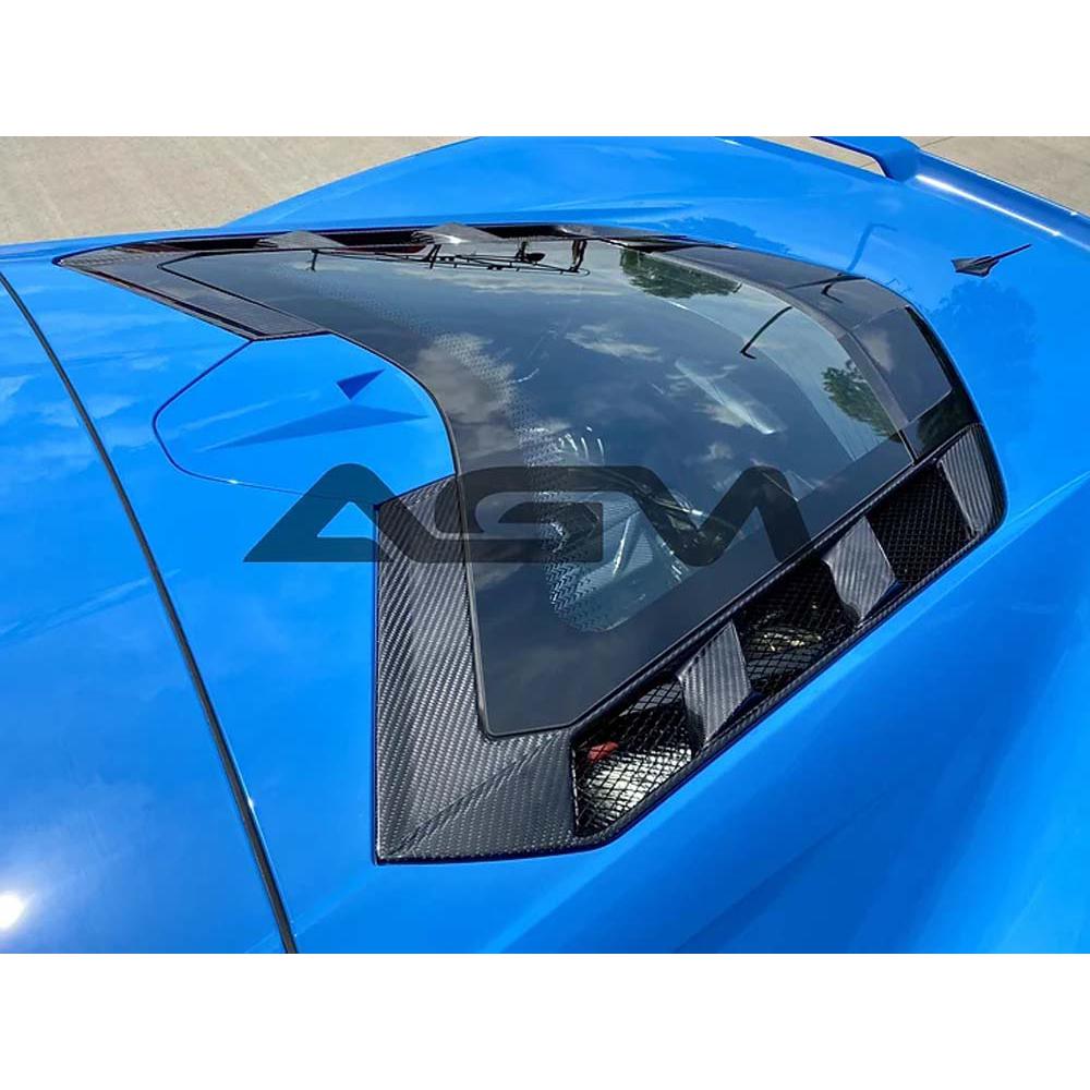 C8 Corvette AGM Carbon Fiber Engine Hatch Vents