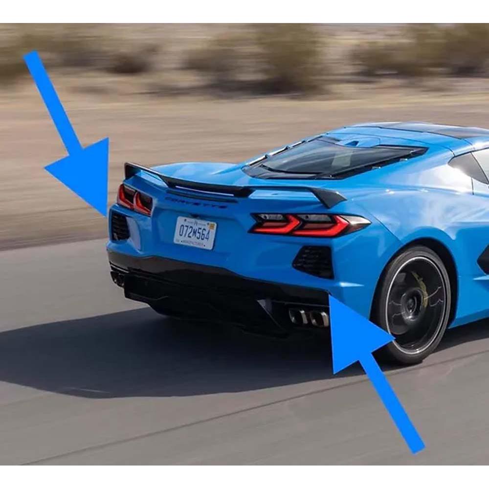 C8 Corvette AGM Carbon Fiber Rear Grille Inserts