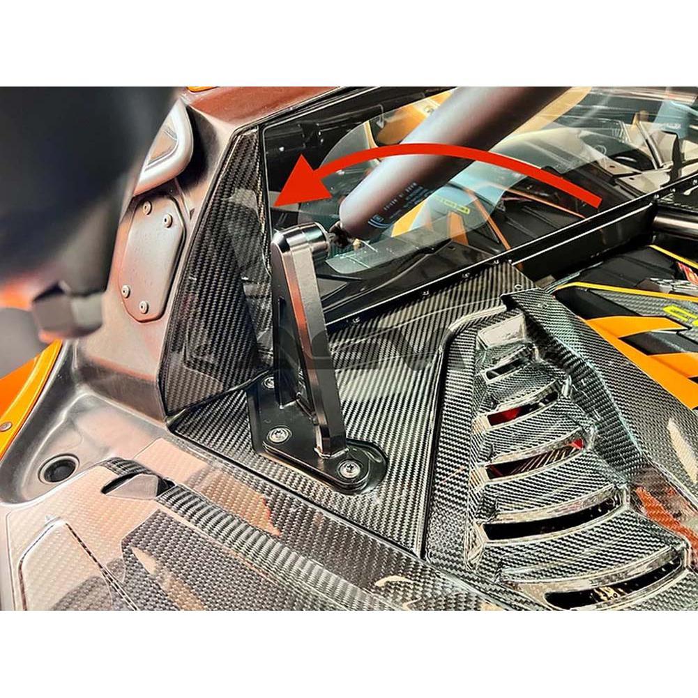 C8 Corvette AGM Carbon Fiber Engine Appearance Rear Window Covers ...