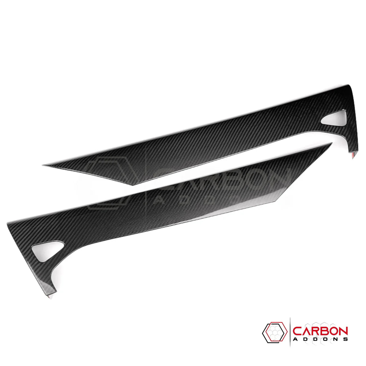 C8 Corvette Real Carbon Fiber Inner Door Upper Panels - 2020-2026 Stingray, Z51, Z06 & E-Ray