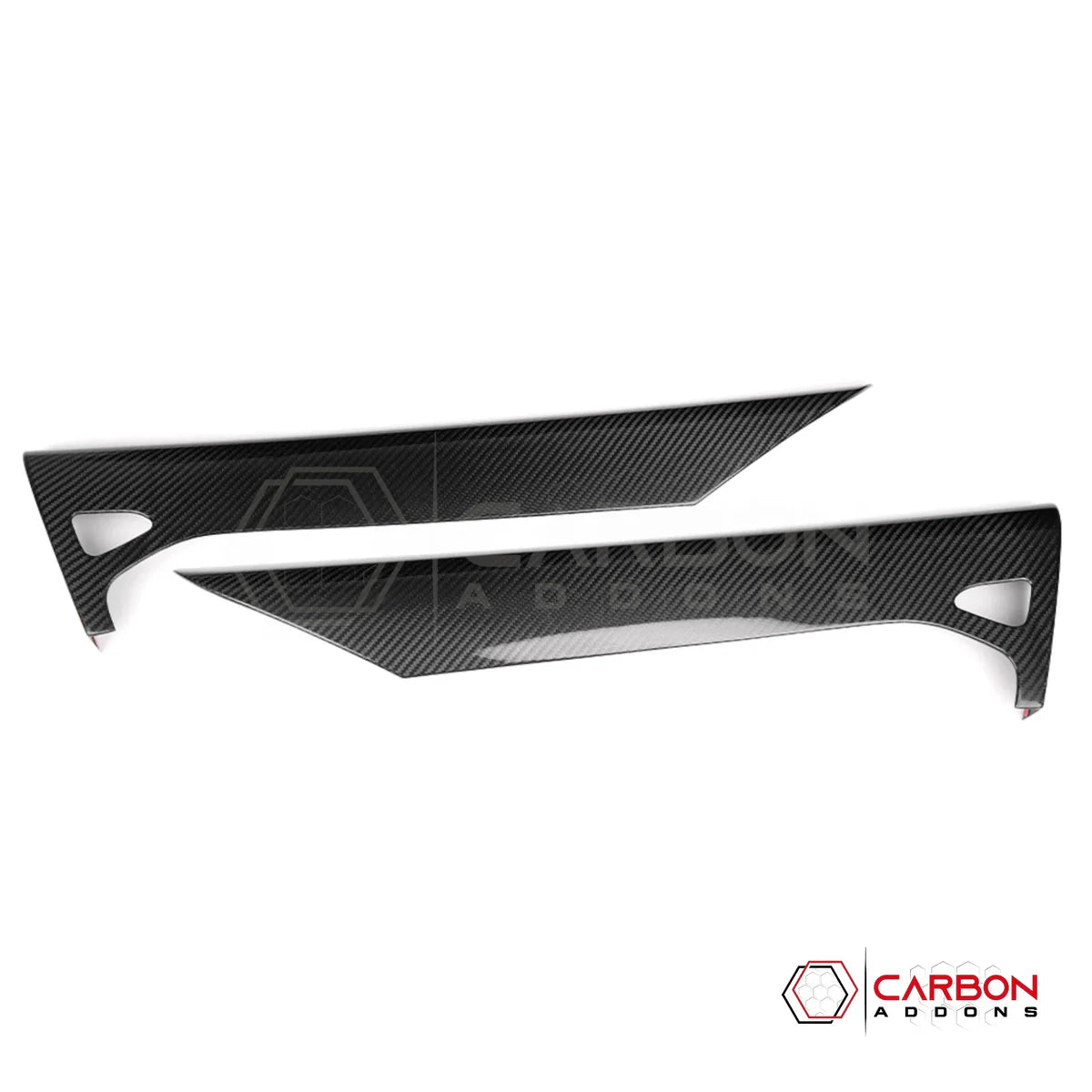 C8 Corvette Real Carbon Fiber Inner Door Upper Panels - 2020-2026 Stingray, Z51, Z06 & E-Ray