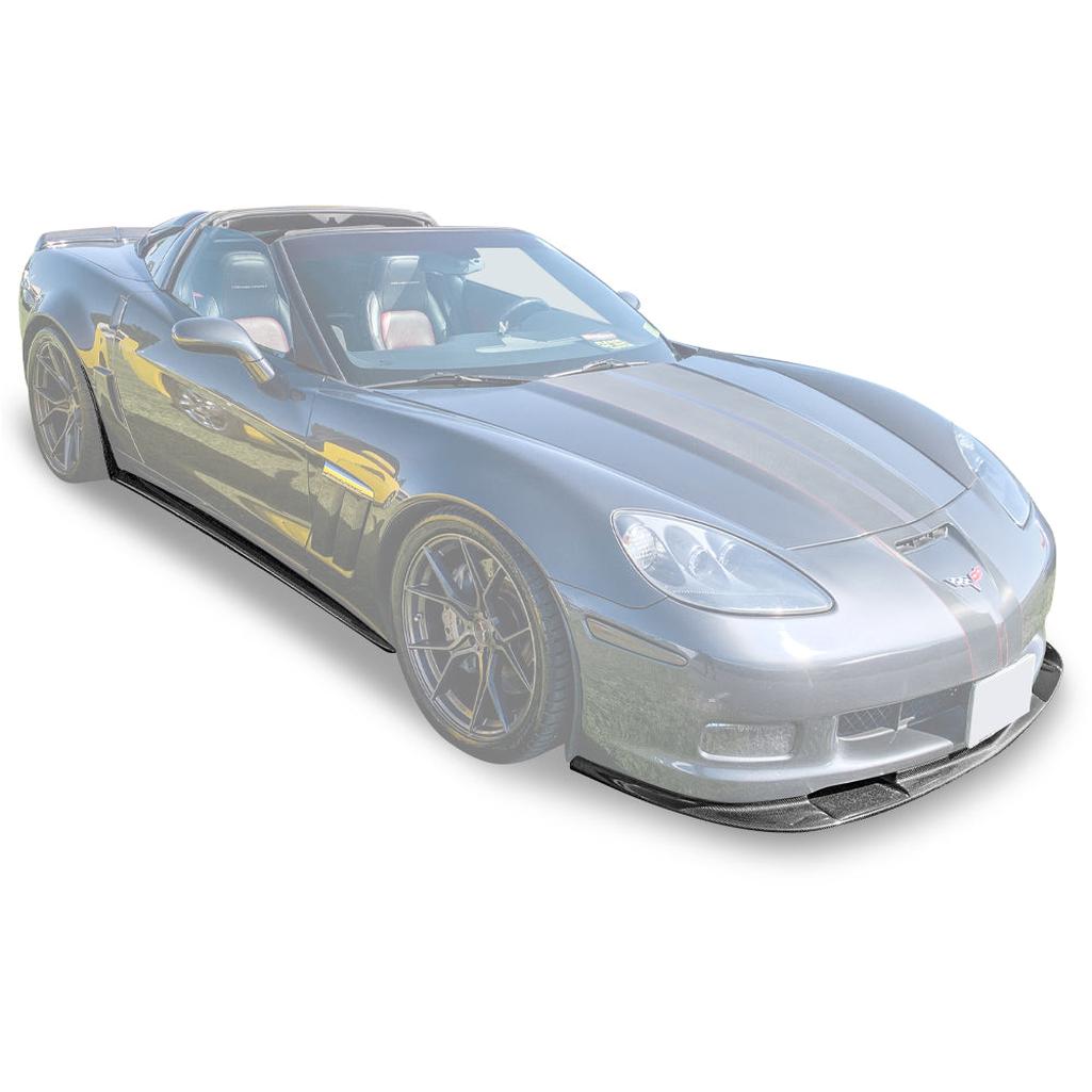 Corvette C6 Grand Sport / Z06 Front Splitter Lip & Side Skirts Rocker Panels : 2006-2013 C6 Z06, Grand Sport, ZR1