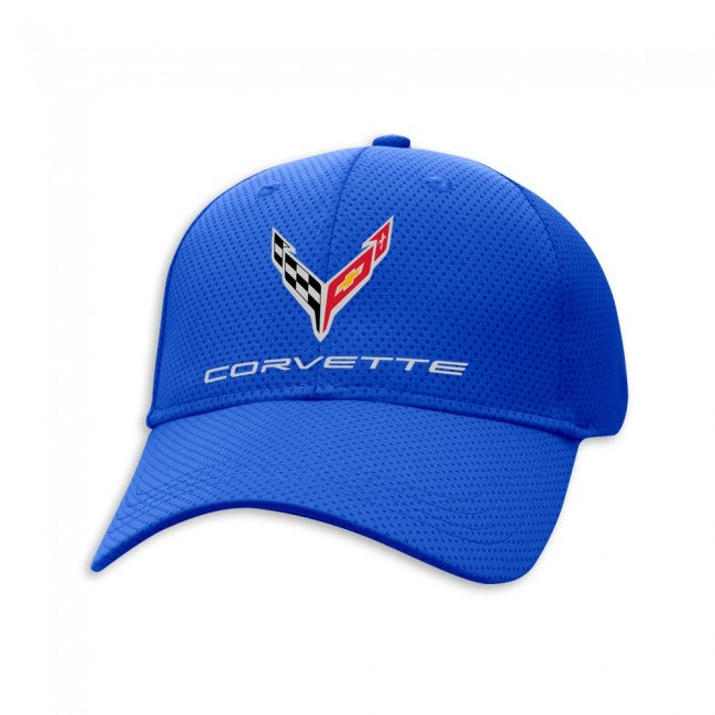 C8 Corvette Jersey-Mesh Cap : Cobalt Blue