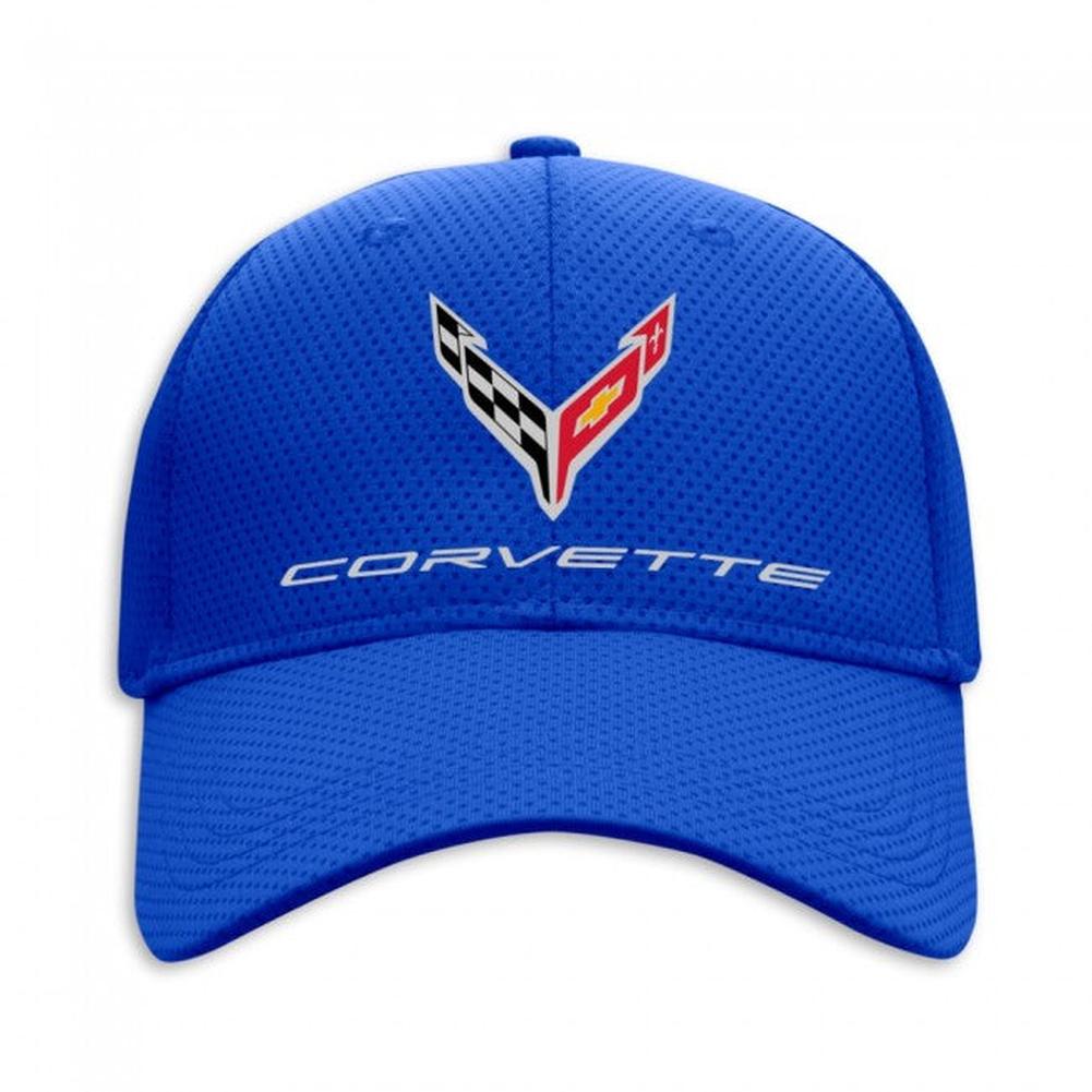 C8 Corvette Jersey-Mesh Cap : Cobalt Blue