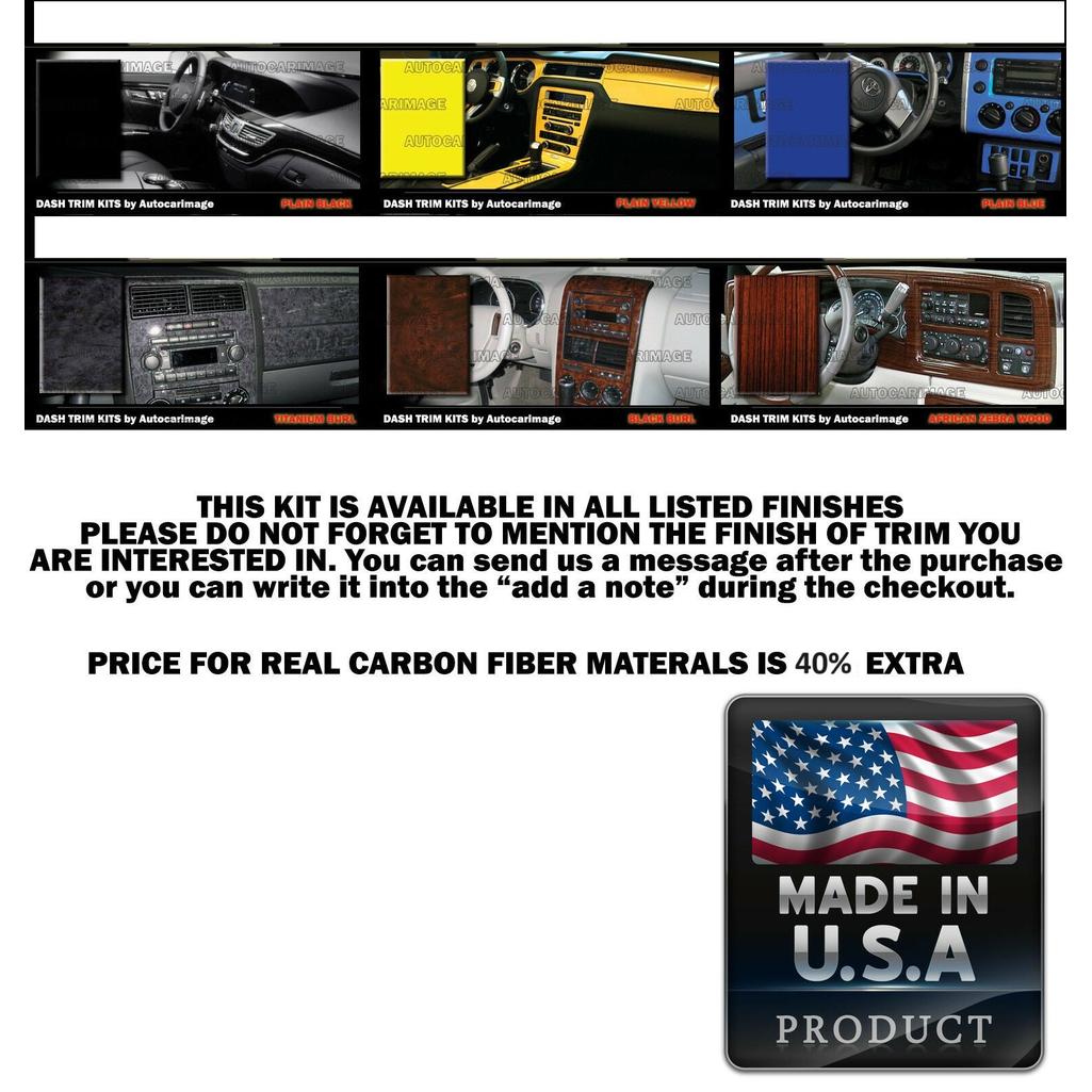 C3 1977-1982 Corvette Interior Dash Trim Kit - Real Carbon Fiber - Automatic