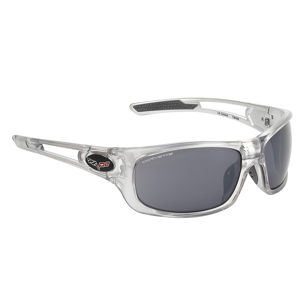 Corvette Sunglasses - Full Frame Silver Mirage : C6 Logo
