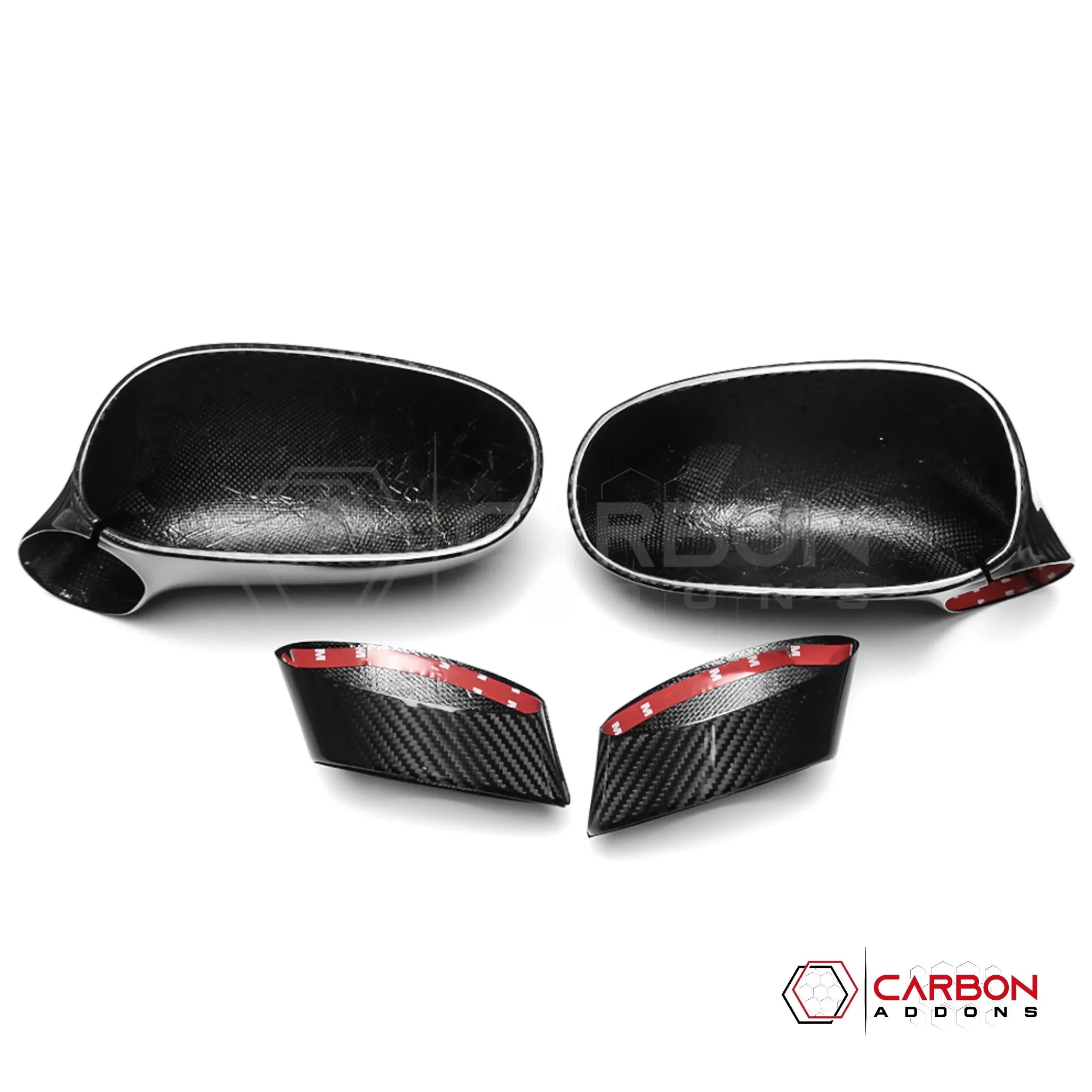 C6 Corvette (2005–2013) Real Carbon Fiber Side Mirror Cap Covers – Fits Stingray, Z06, Grand Sport & ZR1