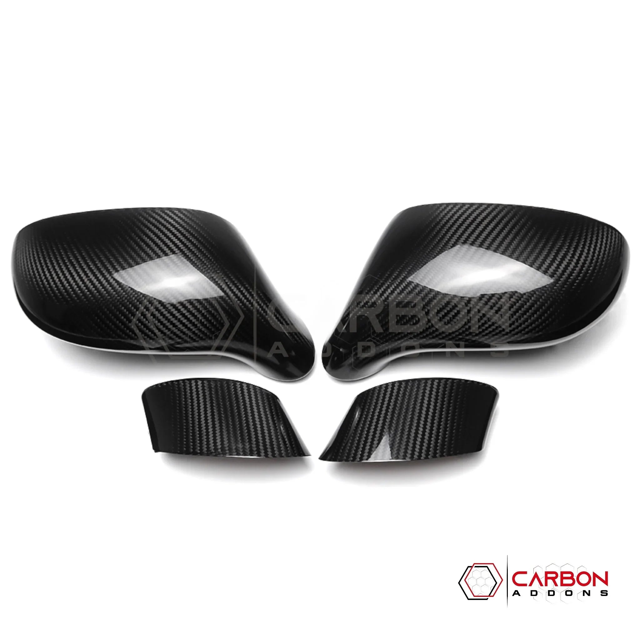 C6 Corvette (2005–2013) Real Carbon Fiber Side Mirror Cap Covers – Fits Stingray, Z06, Grand Sport & ZR1