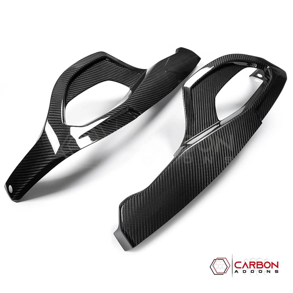 C8 Corvette Z51, Z06 & Stingray | GT2/GT3 Seat Adjustment Button Cover Trim | Real Dry Carbon Fiber