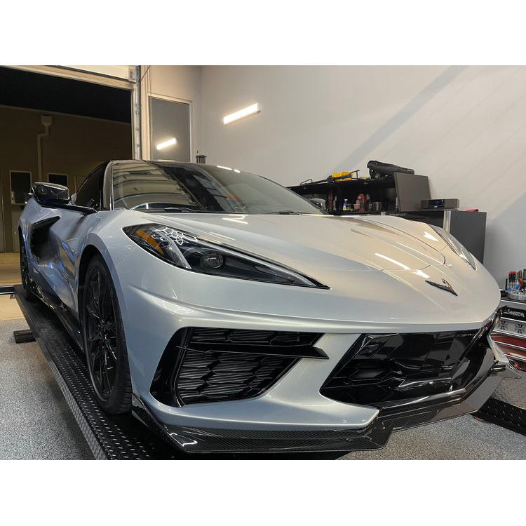 C8 Corvette 5VM Wet Carbon Fiber Front Splitter