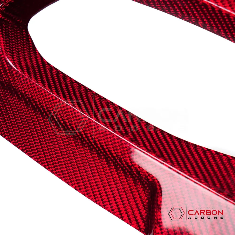 C8 Corvette Z51, Z06 & Stingray | GT2/GT3 Seat Adjustment Button Cover Trim | Real Dry Carbon Fiber