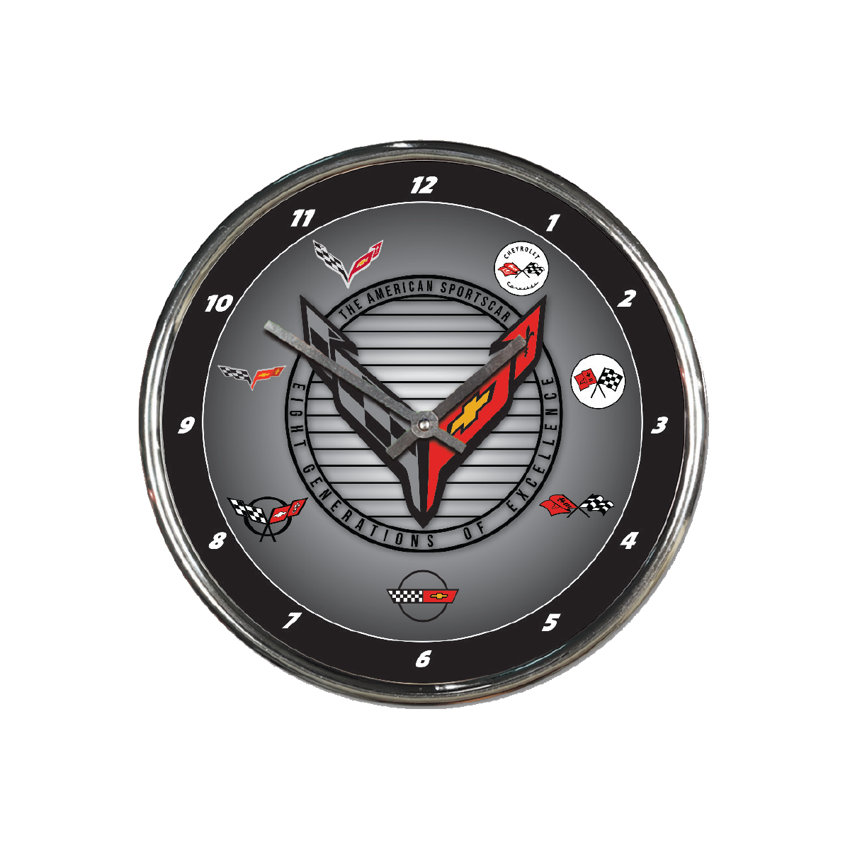 Corvette Clock - 8 Generations of Excellence : C1 to C8