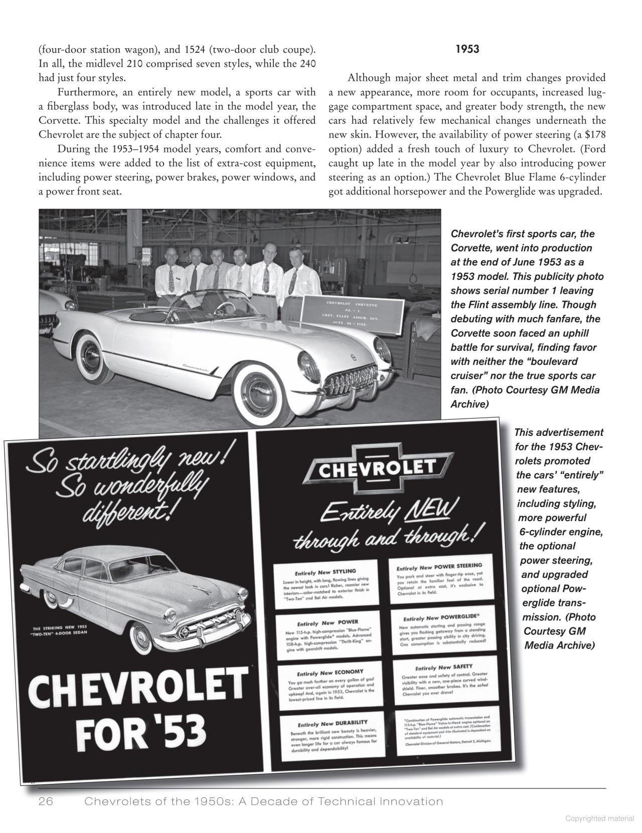 Chevrolets of the 1950s: A Decade of Technical Innovation Book