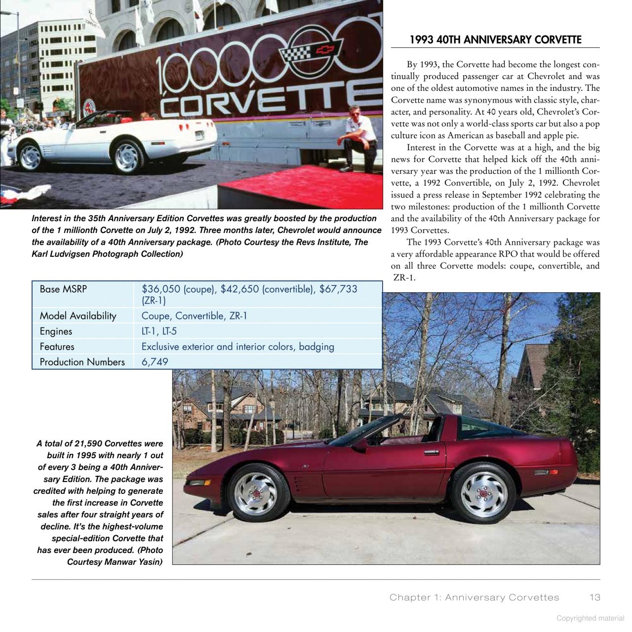 Corvette Special Editions Book: Pace Cars, L88s, Callaways, Z06s and More