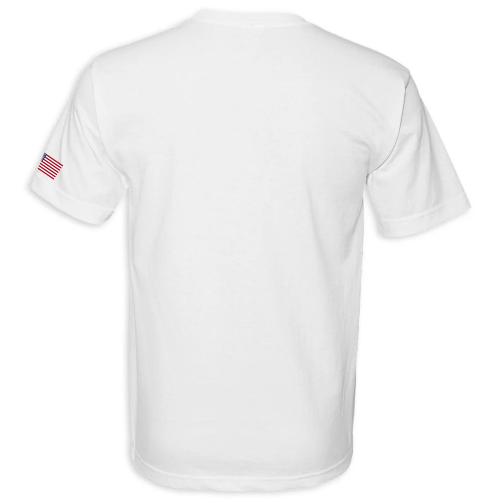 C8 Corvette USA Made Crossed Flags Tee : White