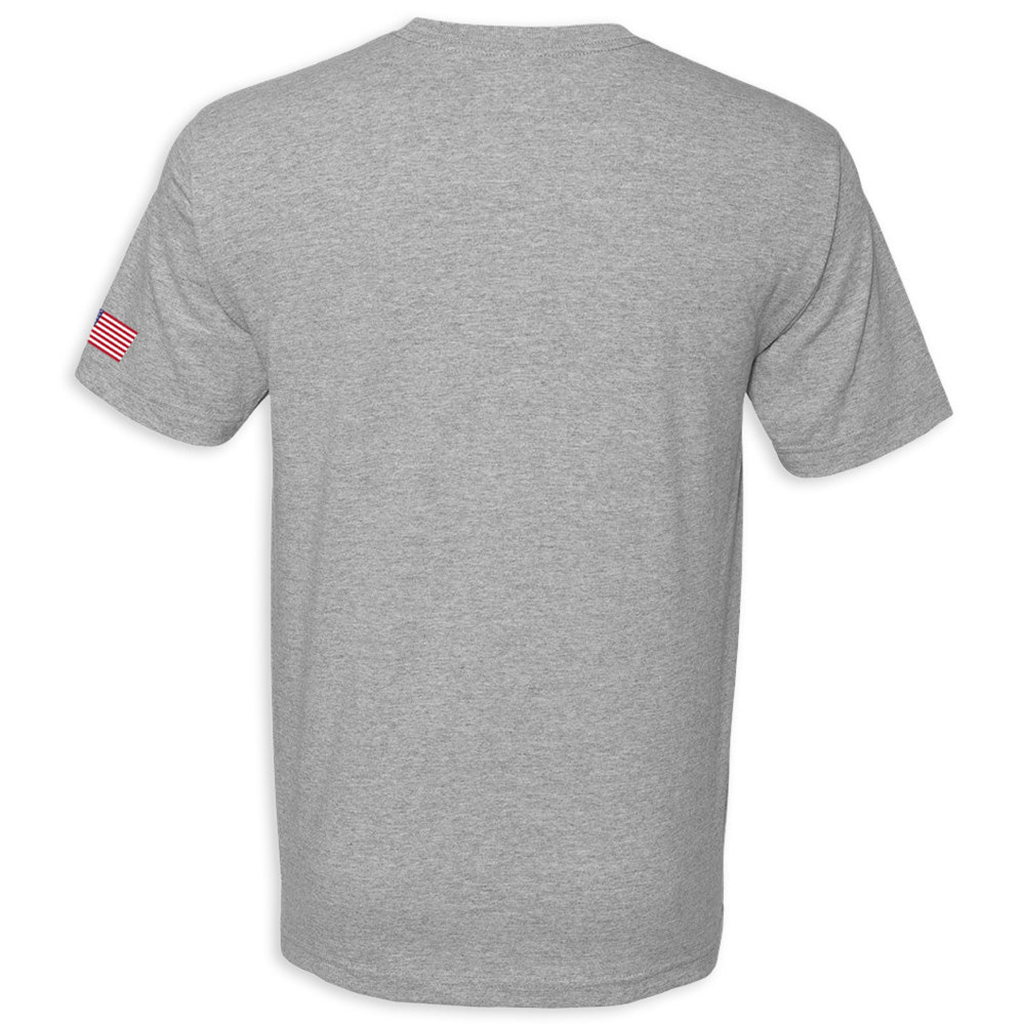 C8 Corvette USA Made Crossed Flags Tee : Gray