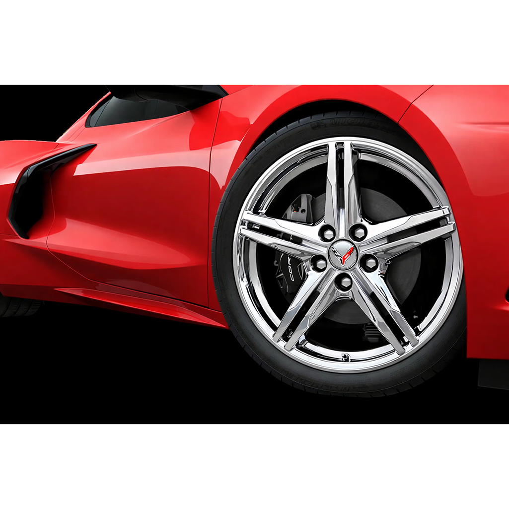 C8 Corvette Stingray Split Spoke GM Wheel Exchange - Chrome : C8 2025+