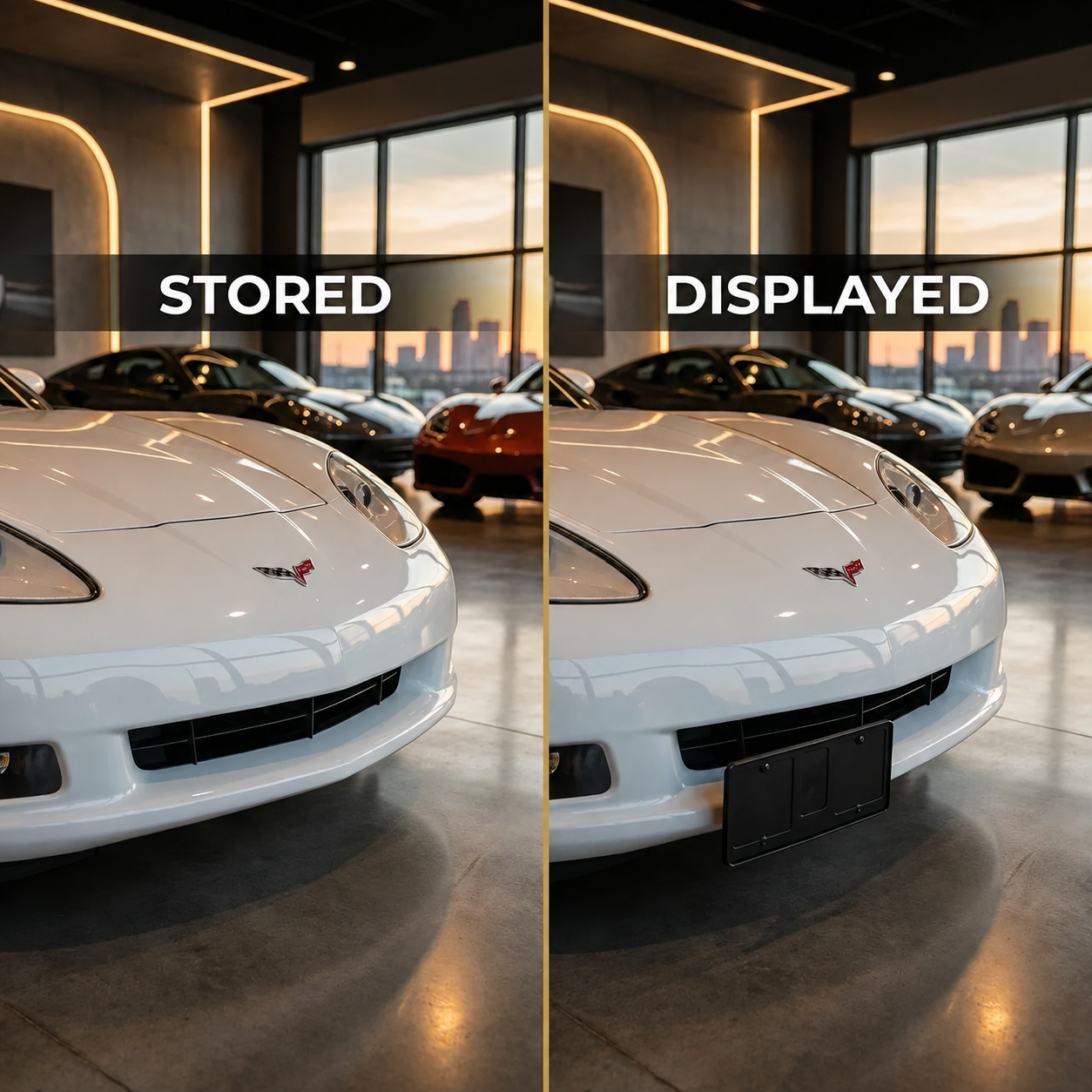 Corvette Show & Go - Front License Plate Frame - Powered : 1997-2013 C5, C6