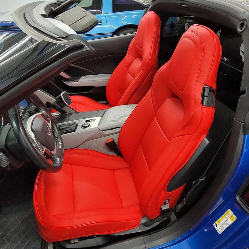 Corvette Custom Leather Seat Covers - Standard Seats : 2014-2019 C7 Stingray, Z51, Z06, Grand Sport