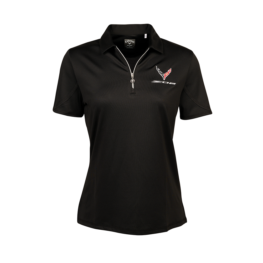 C8 Corvette Z06 Ladies Callaway Polo Shirt : Black