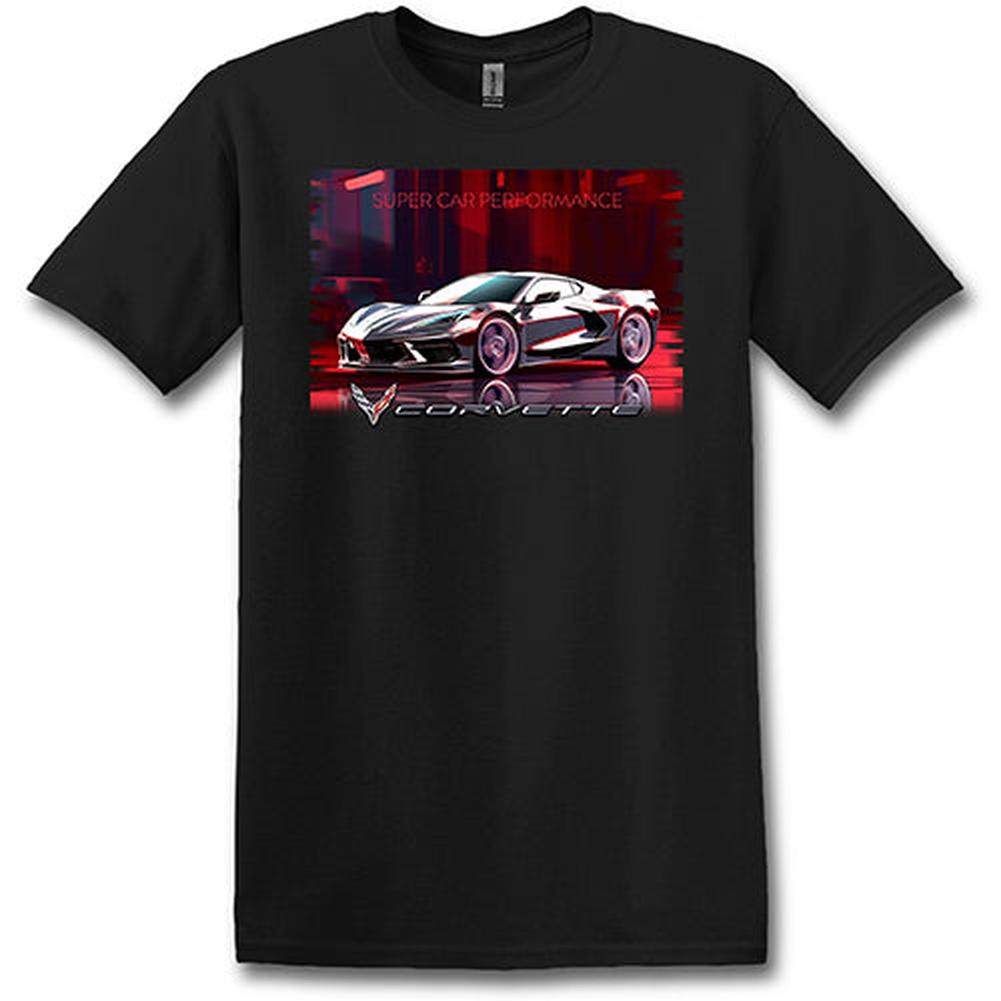 C8 Corvette Super Car Performance T-shirt : Black