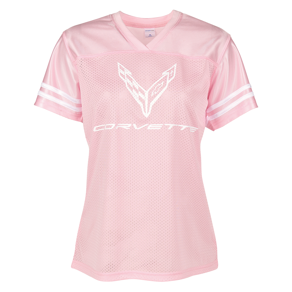 C8 Corvette Ladies Football Jersey : Pink Or White