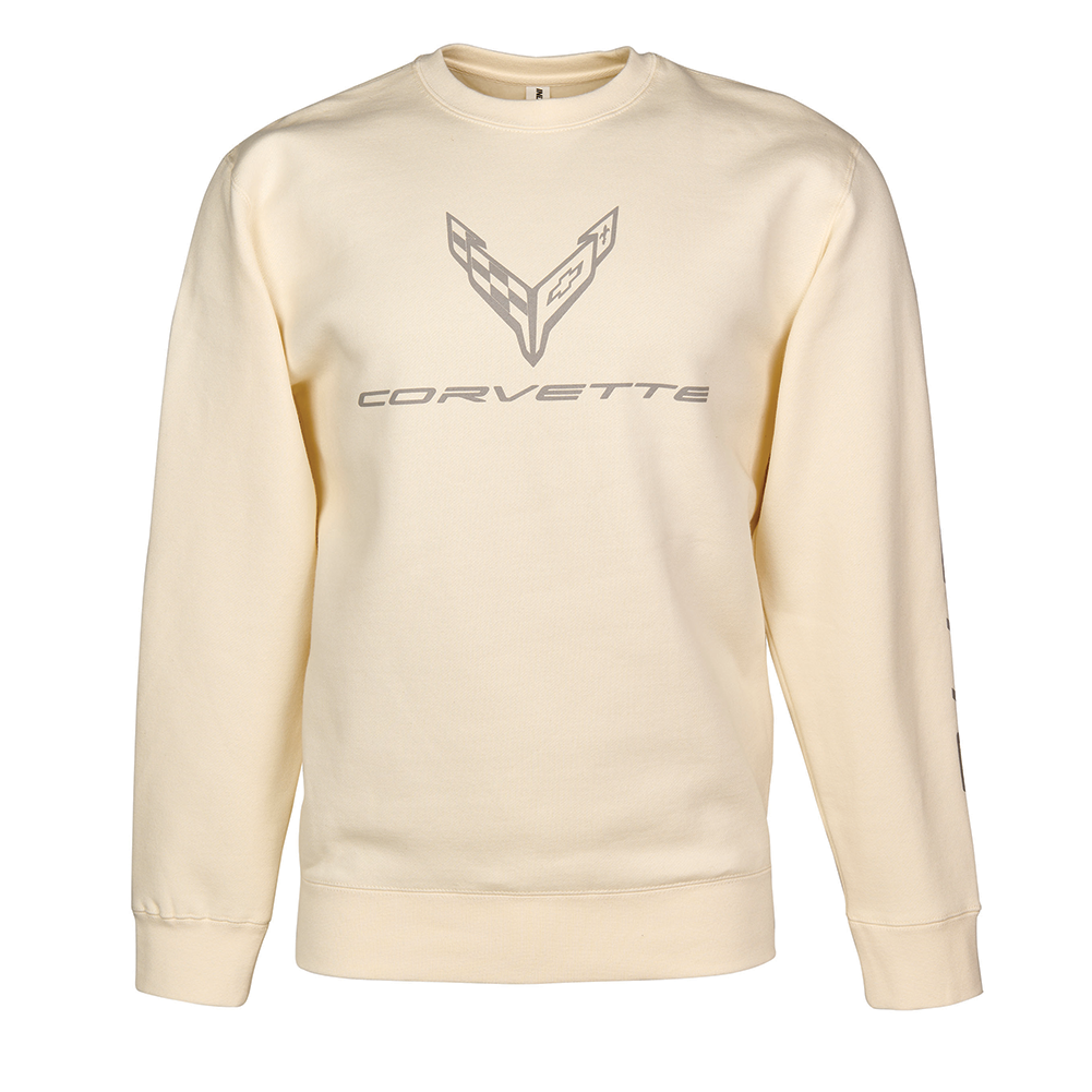 C8 Corvette Stingray Crewneck Sweatshirt : Bone