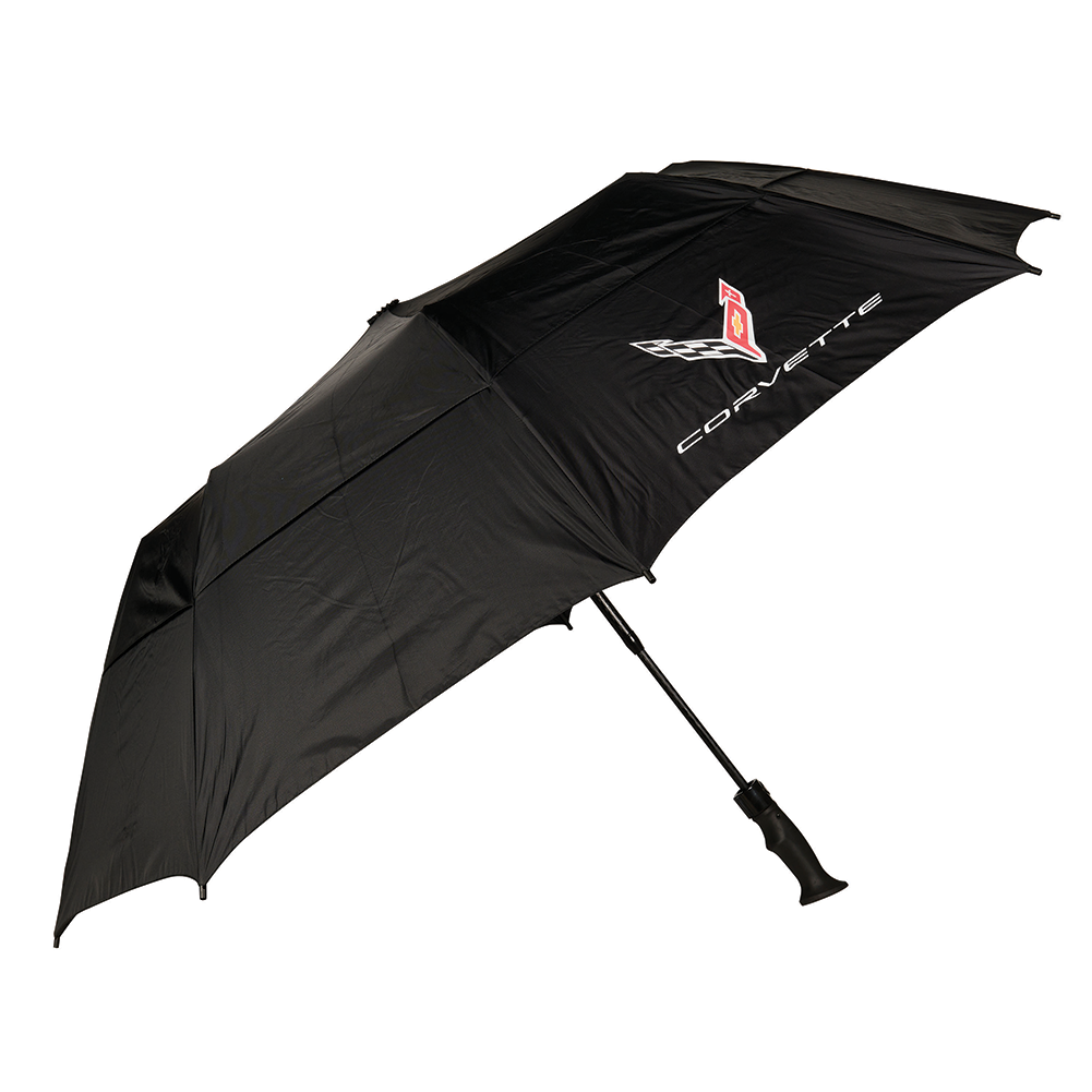 C8 Corvette 58" Golf Umbrella : Black