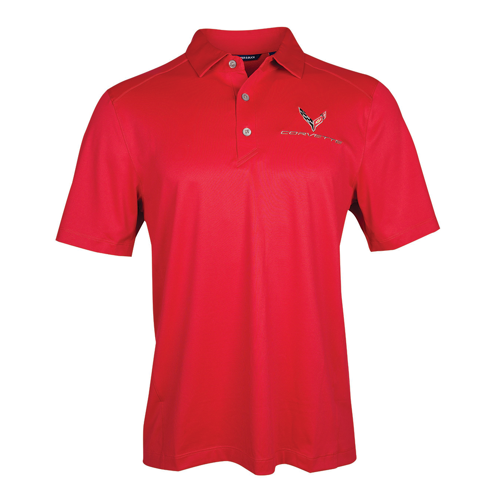 C8 Corvette Cutter & Buck Recycled Polo : Red