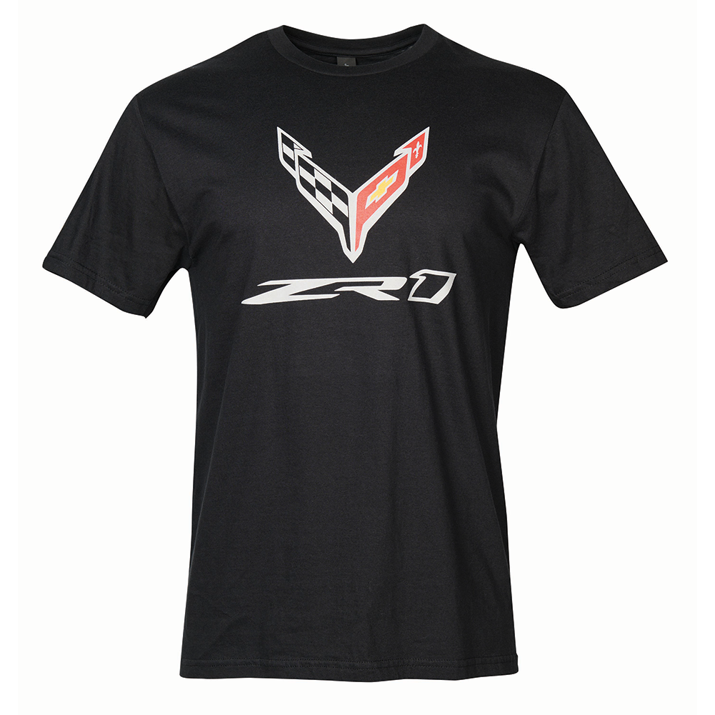 C8 ZR1 Corvette Flag Tee Shirt : Black