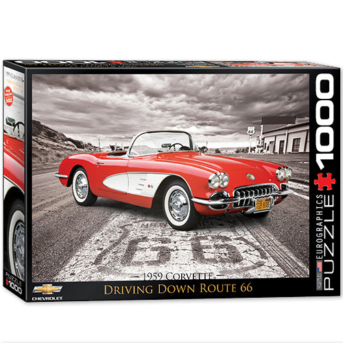 Classic 1959 Corvette on Route 66 – 1000 Piece Puzzle