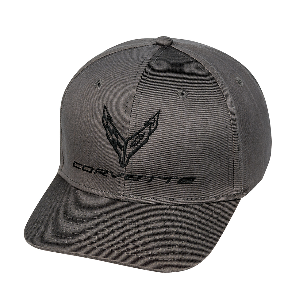 C8 Corvette Tonal Hat/Cap : Charcoal