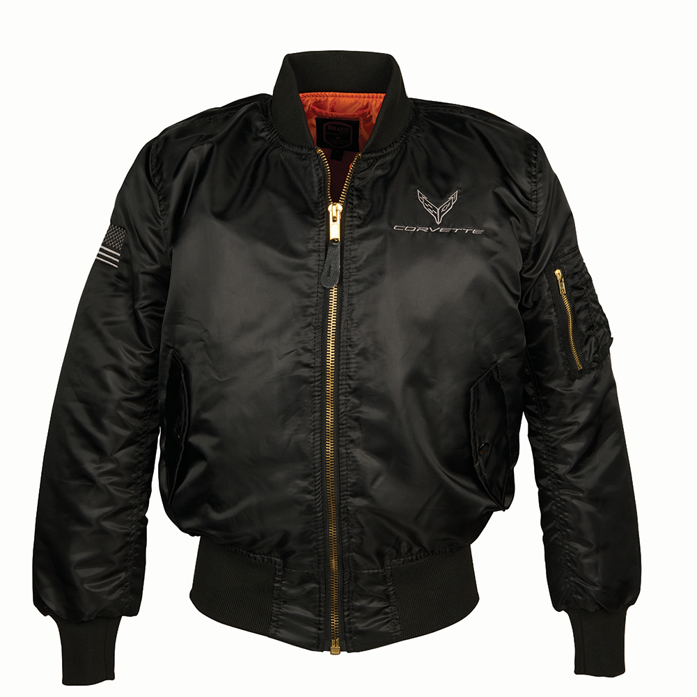 C8 Corvette - Aviator Jacket with C8 Flags