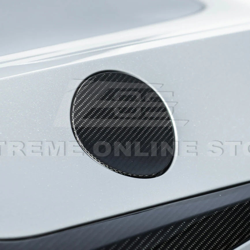 C8 Corvette -Carbon Fiber Side Fender Fuel Tank Gas Lid Cover : Stingray, Z51 2020-2025