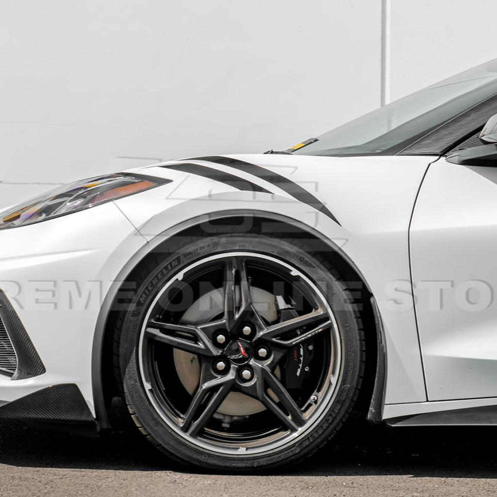 C8 Corvette Dry Carbon Fiber Side Wheel Fender Trim : 2020-2026 C8 Singray, Z06, E-Ray