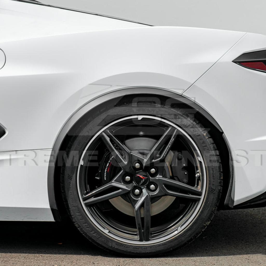 C8 Corvette Dry Carbon Fiber Side Wheel Fender Trim : 2020-2026 C8 Singray, Z06, E-Ray