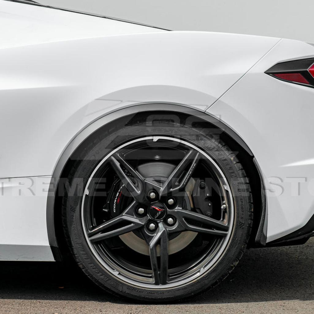 C8 Corvette Dry Carbon Fiber Side Wheel Fender Trim : 2020-2026 C8 Singray, Z06, E-Ray